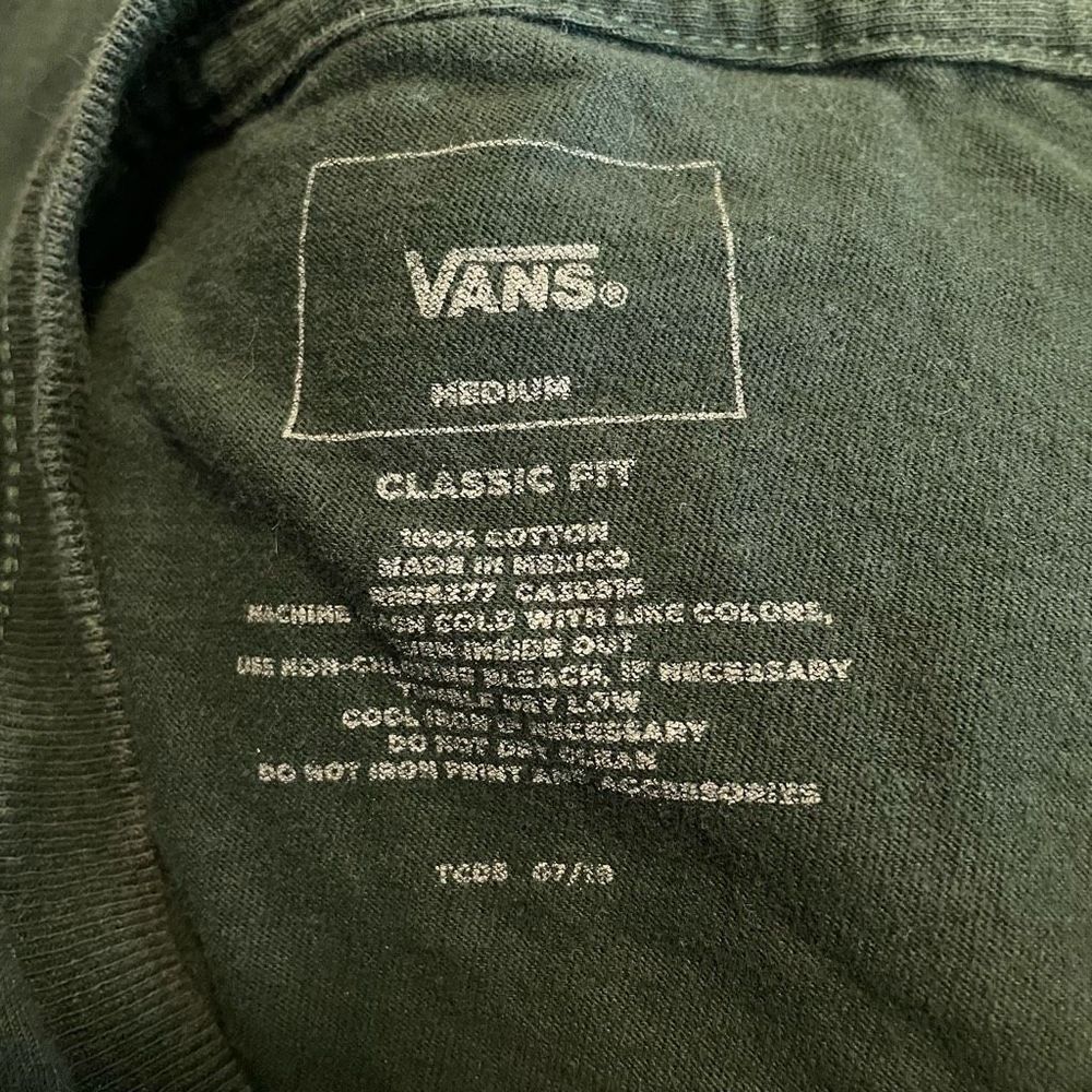Vans Off The Wall Green T-Shirt Classic Logo In White Skater Men’s Size Medium - Picture 8 of 8